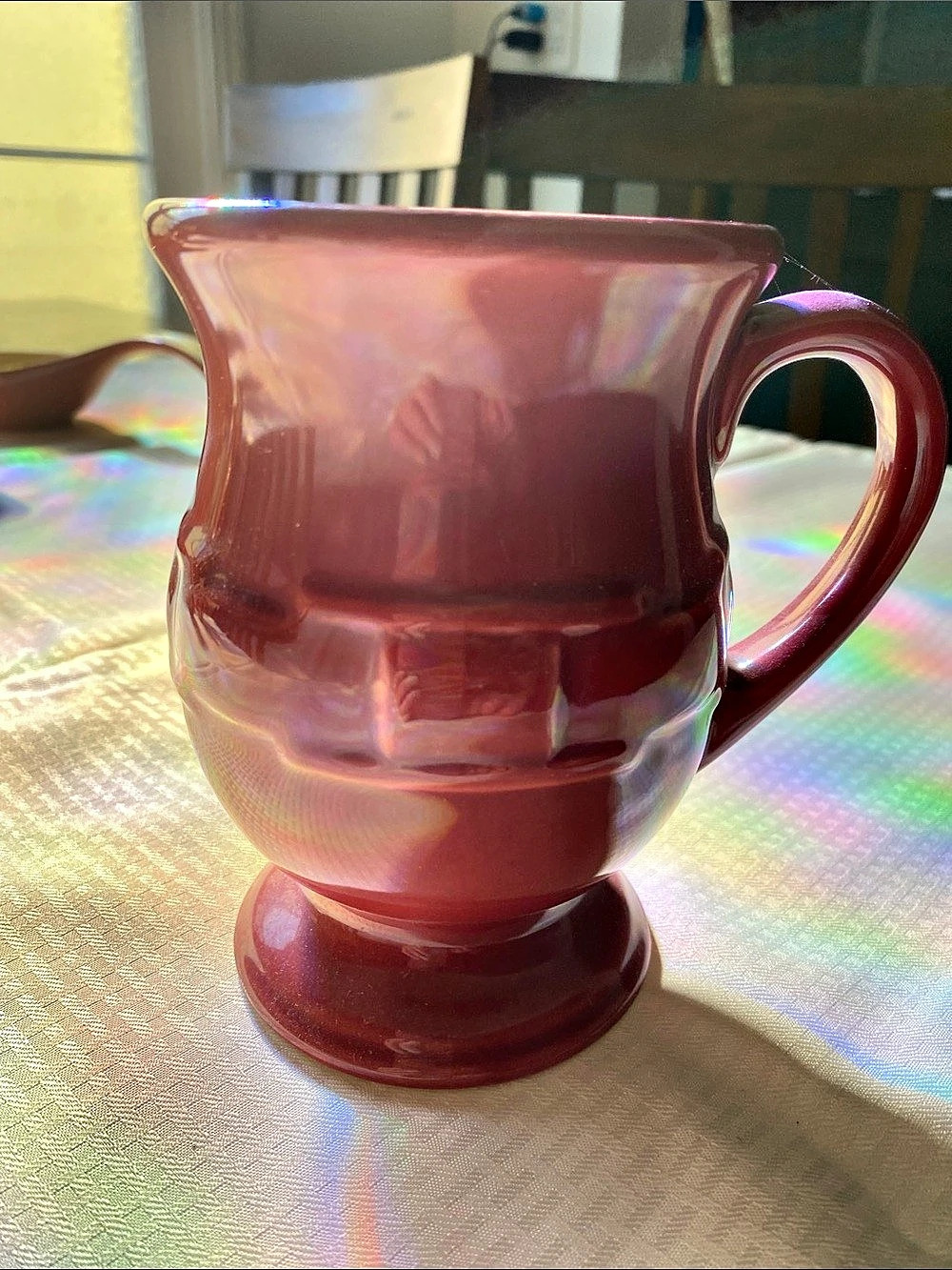 Longaberger red ceramic 15oz latte mug
